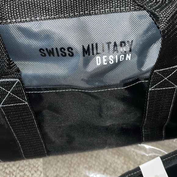 Swiss Military Multi-Pocket Tool Bag Satchel 16” Black handles shoulder strap - Picture 2 of 9